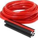 6 Meter 1010 2020 Aluminum Extrusion T Slot Cover Seal Dust Strip Bracket Insert Channel Filler for 6mm 80 20 10 Series 2040 1" V Slot Extruded Aluminum Rail Profile Accessories Hardware -Red