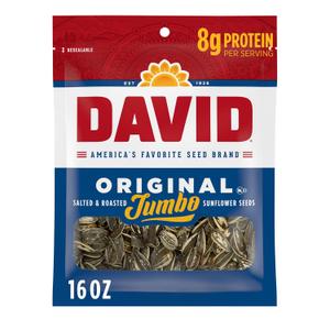 DAVID Jumbo Sunflower Seeds, Original Flavor, 16 oz. (EXP 01/25/27)