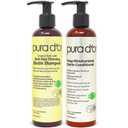 PURA D'OR Anti-Thinning Biotin Shampoo and Conditioner Natural Earthy Scent, CLINICALLY TESTED Effective Results, Herbal Blend Thickening Products For Women & Men, Original Gold Label Set, 8oz x2