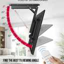 Electric Ceiling TV Mount with Remote - Motorized Ceiling TV Mount for Flat and Pitched Roof, 32 to 70 Inch Flat and Curved Screen TVs (Black)