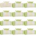 8pcs Bridesmaid Proposal Gifts 4.1 Inch Square Set of 8 Bachelorette Hair Claw Clips ideas Bridal Shower Gift for Wedding Party Favors (12pcs White&light Green)