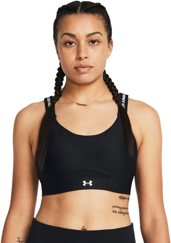 Under Armour Women's Infinity High Impact Sports Bra Plus ((001) Black / / White)