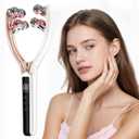 CXGRISE Wireless Facial Massager, 3D Roller Electric Facial Roller, Rechargeable V-Shape Sculpting & Puffiness Relief Tool, Face Roller Lymphatic Drainage for Home & Travel Use (Ball)