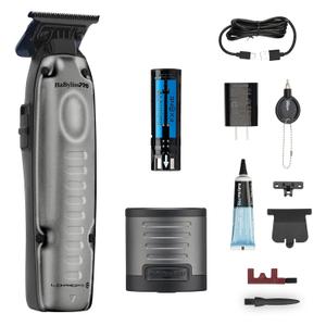 BaBylissPRO FXONE LO-PROFX Professional Cordless Trimmers for Men with Interchangeable Battery (Gray)
