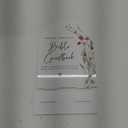 Boho Floral Bible Guest Book Sign, 6 x 8 Inch White Arch Acrylic Wedding Sign with Holder, Wedding Sign for Ceremony and Reception, Wedding Decoration, Wedding Supplies - BX28