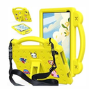 Kwamaz Kids Case for Urao 10.1 inch Tablet C107, EVA Kids Shockproof Cover with Strap Handle Stand for Urao 10.1'' 2024 Case (Yellow)
