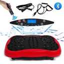 Vibration Plate 330lb, Vibration Board Exercise Machine, Full Body Workout Vibrating Fitness Platform, Waver Stand for Weight Loss, Home Gym Equipment, Red