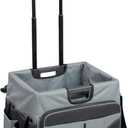 ECR4Kids Universal Rolling Cart with Canvas Organizer Bag, Mobile Storage, Black