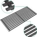 Cast Iron Grill Grates and Stainless Steel Emitter Plates for Char-Broil 463247311, 463231711, 463247512, 463271314, 463241414, 463224912, 463248208, 463247310, Kenmore 463268107 Gas Grills