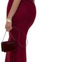 GORGLITTER Women's Mesh Draped Fishtail Dresses Sleeveless Bump Friendly Wedding Guest Party Graduation Bodycon Maxi Dress (M)