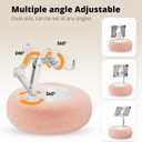 Tablet Pillow Stand for Reading, Adjustable Tablet Stand Phone Holder for Bed with Detachable Snack Bowl, Fits 4.7"-13" Kindle/Phones/Tablets, Watch Videos, Stream Media, Pink