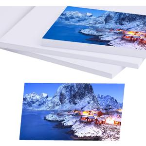 LUNARM 110 Sheets Photo Paper, 3 Sizes (4"x6", 5"x7", 8"x10") Glossy Paper Photo for Dye Ink Printer, 180gsm Inkjet Printing Photo Paper Clear Image for Photo Album DIY Party Camping Festival Record