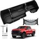 Under Seat Storage Box for Chevrolet Silverado & GMC Sierra 1500 20192026, 2500HD 3500HD 20202026, Rear Underseat Organizer, Hidden Tool Storage, No Drill Installation, Black