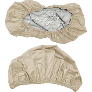 Camper Cushion Slipcovers RV Dinette Cushion Covers Car Elastic Faux Leather Bench Cover for Trailer Automotive Vehicle, Cream Beige