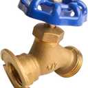 HYDRO MASTER Brass Garden Valve 1/2" FNPT x 3/4" MNH Fit Most Garden Hoses