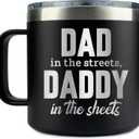 Cup Tumbler 14 Oz Coffee Mug - Daddy Tumbler - Birthday Gifts For Daddy From Daughter - Son - New Daddy Gifts - Fathers Day Gift - Parent Gift - Daddy Mug