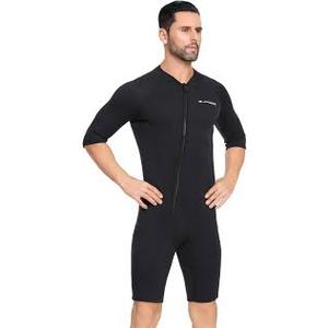 Layatone Womens 3mm Shorty Neoprene Wetsuit, Mens Full Body Front Zipper Wet Suits for Diving,Snorkeling Surfing Swimming Size XL