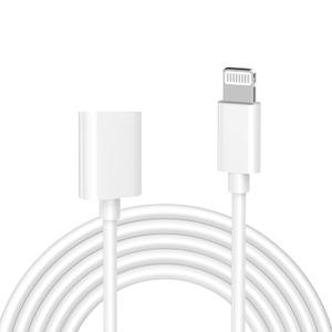 iPhone Extension Cord,Lightning Male to Female Charging Adapter Extension Cable,6.6FT iPhone Charging Cable Video & Audio Compatible for iPad,Data Sync Fast Charging Connector Extension