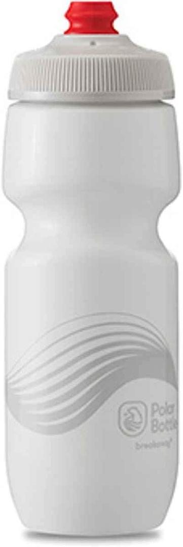 Polar Bottle Breakaway Single Wall by HydraPak (20oz, 24oz, 30oz) - BPA-Free, Cycling & Sports Squeeze Bottle (White)