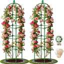 2 Pack Garden Obelisk Trellis for Climbing Plants, 72" Metal Rustproof Rose Trellis, Tower Potted Cages Plant Support for Flowers/Vegetables/Vines, Indoor Outdoor Garden Patio