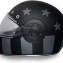 DOT Daytona Retro Full Face Motorcycle Helmet: Vintage Style for Men, Women, & Youth, X-Large, Dull Black, Captain America Stealth