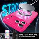 Magnetic Shockproof for iPhone 17 Pro Max Case,Upgraded[Camera Protection][Compatible with Magsafe][Non-Slip][Mil-Grade Protection] Translucent Matte Phone Case for iPhone 17 Pro Max,Hot Pink
