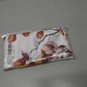 Fall Swag Valance, Autumn Pumpkin Rod Pocket Window Treatment Thanksgiving Leaves Scalloped Swag Kitchen Curtains for Living Room Bathroom Window, 1 Pair, 28" W x 36" L