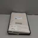 100% Blackout Shield Linen Blackout Curtains for Bedroom 84 Inches Long, Back Tab/Rod Pocket Living Room Drapes, Thermal Insulated Blackout Curtains 2 Panels Set, 50" W x 84" L, Cream