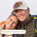 Embroidered Retired 2025 Hat, Retirement Adjustable Cotton Breathable Baseball Cap, Retirement Gifts for Men Woman (One Size)