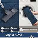 BEQHAUSE Dirt Trapper Door Mat 32" x 48", Doormat Non-Slip Entryway Rugs Washable, Dog Door Mat Stain Resistant and Absorbent Welcome Floor Mat for Front Back Door, Mud Wet Shoes & Paws, Navy Blue