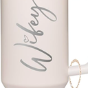 Wifey 40 oz Tumbler Cup for Couples with Handle Lids Straws Letter Charm Accessories 2 Pack Wedding Gifts for Couples 2024 Engagement gift Bridal Shower Gift for Bride Groom Newlyweds