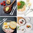 Silverware Set,SANTUO Stainless Steel Knives Spoon Forks Set for Home, Kitchen and Restaurant, Mirror Polished& Dishwasher Safe (12pcs-Silverware set) (7.3"Fork+7.3"Spoon+Kinfe)