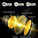 SODQW Night Vision Glasses for Women,Polarized Yellow Anti Glare Glasses with Diamond Accents for Night Driving (A03- Black/Yellow)