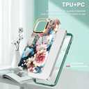 Cute Flower Case for iPhone 16 Pro Max 6.7 inch Built with Screen Protector, Lightweight and Stylish Full Body Shockproof Protective Rugged TPU Case for Women/Girls-Camellia