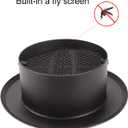 Hon&Guan Soffit Vents 4 Inch, Aluminum Soffit Exhaust Vent with Built-in Fly Screen Mesh for Bathroom Kitchen Bedroom Office (Black 100mm)