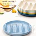 2 Pack Silicone Taco Holder Plates with Metal Reinforced Frame, Reusable Taco Holder Silicone Taco Plates for Hard and Soft Tacos, Taco Serving Plates for Party, Dishwasher-Safe Taco Holders Set of 2
