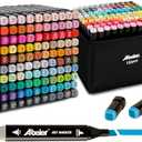 120 Colors Alcohol Markers Set, Dual Tips Blender Art Markers for Drawing, Permanent Sketch Marker for Kids adult coloring, Alcohol Based Marker, Adults Coloring and Artist Illustration.
