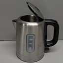 Amazon Basics Electric Stainless Steel Kettle for Tea and Coffee, BPA-Free, Fast Boiling, Auto Shut-Off, 1 Liter, 1500W, Black and Silver