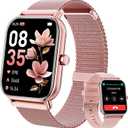 Smart Watch for Women Men, Fitness Tracker Watch for Android Phones iPhone Compatible, 1.85" Smart Watches for Women Men with Blood Oxygen, Heart Rate Monitor, 110+ Sport Modes Smartwatch (2 Strap)