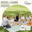 Genovega Waterproof Picnic Blanket Beach Outdoor Camping Mat Rug Extra Large Foldable Cute Big Travel Essential Accessories Gift Park Patio Lawn Garden Grass PlayMusic Festival Concert Must Have