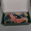 ONESING 50 Pcs Mini Xmas Tree, Bottle Brush Trees with Wooden Base Artificial Small Christmas Pine Tree 5 Sizes Tiny Pine Tree Christmas Sisal Snow Trees for Home Tabletop Christmas Decorations