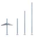 3 x HASWARE Toggle Bolt Zinc Plated Steel and Wing Nut for Hanging Heavy Items on Drywall 1/8 Multi (25 Pack)