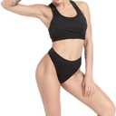 GRANKEE Women's High Waisted Breathable Seamless Thong Panties,No Show Workout Underwear,Comfortable Cotton Crotch,6 Pack (XL)