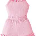 Newborn Baby Girl Clothes Summer Infant Toddler Outfits for 3 6 12 month Perfect Gifts for Baby Girls (Pink)