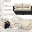 8p Outdoor Cushion Slipcovers Outdoor Patio Cushions Covers Replacement Waterproof with Zipper for 3-Seat Outdoor Rattan Sofa Patio Furniture Cushion Covers Cream, Covers Only