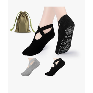 BKP Yoga Socks For Women,Non slip Grip Pilates Socks Suitable For Ballet,Plasticity,Dance,Home,Training