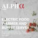 Alpha Living 3x2.5 QT Food Warmers for Parties Buffet Servers and Warmers Premium Catering Supplies Buffet Display Stainless Steel Electric Food Warmers with Temperature Control