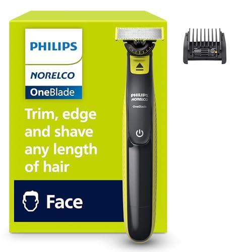 Philips Norelco One 360 Hybrid Face, Electric Beard Trimmer and Shaver, with 360 Technology, 1x 360 for Face, 5in1 Adjustable Comb, Model QP2724/90