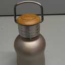 YOHKOH Mini Vacuum Insulated Water Bottle With Bamboo Lid - Stainless Steel Thermos Water Bottle for Women Girls Kids, Metal Sports Hot and Cold Water Bottle Leak-Proof BPA-Free (6.4oz,Gold)