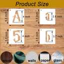 4 Inch Gothic Letter Stencils for Painting, 66 Pcs Reusable Old English Stencils, Calligraphy Letter Number Symbol Drawing Template Kit for Journal Scrapbook Signage DIY Art Project